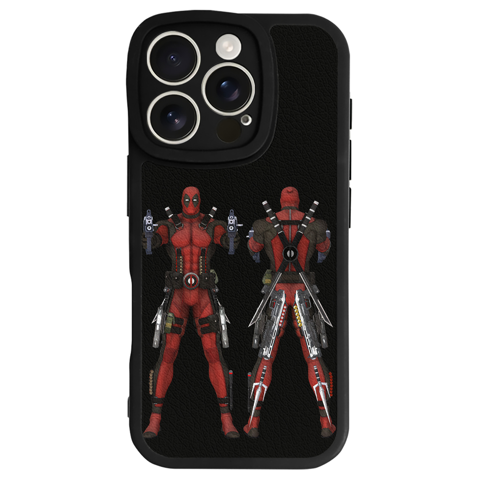 （画像用） Deadpool デッドプール 【iPhone 16シリーズ対応】シリコンスマホケース（レザー調） 材質：シリコン